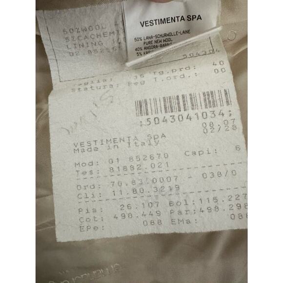 EMANUEL UNGARO Paris Wool Angora Cashmere Blazer Jacket - Sz 36 (US Sz 4) - Picture 7 of 8